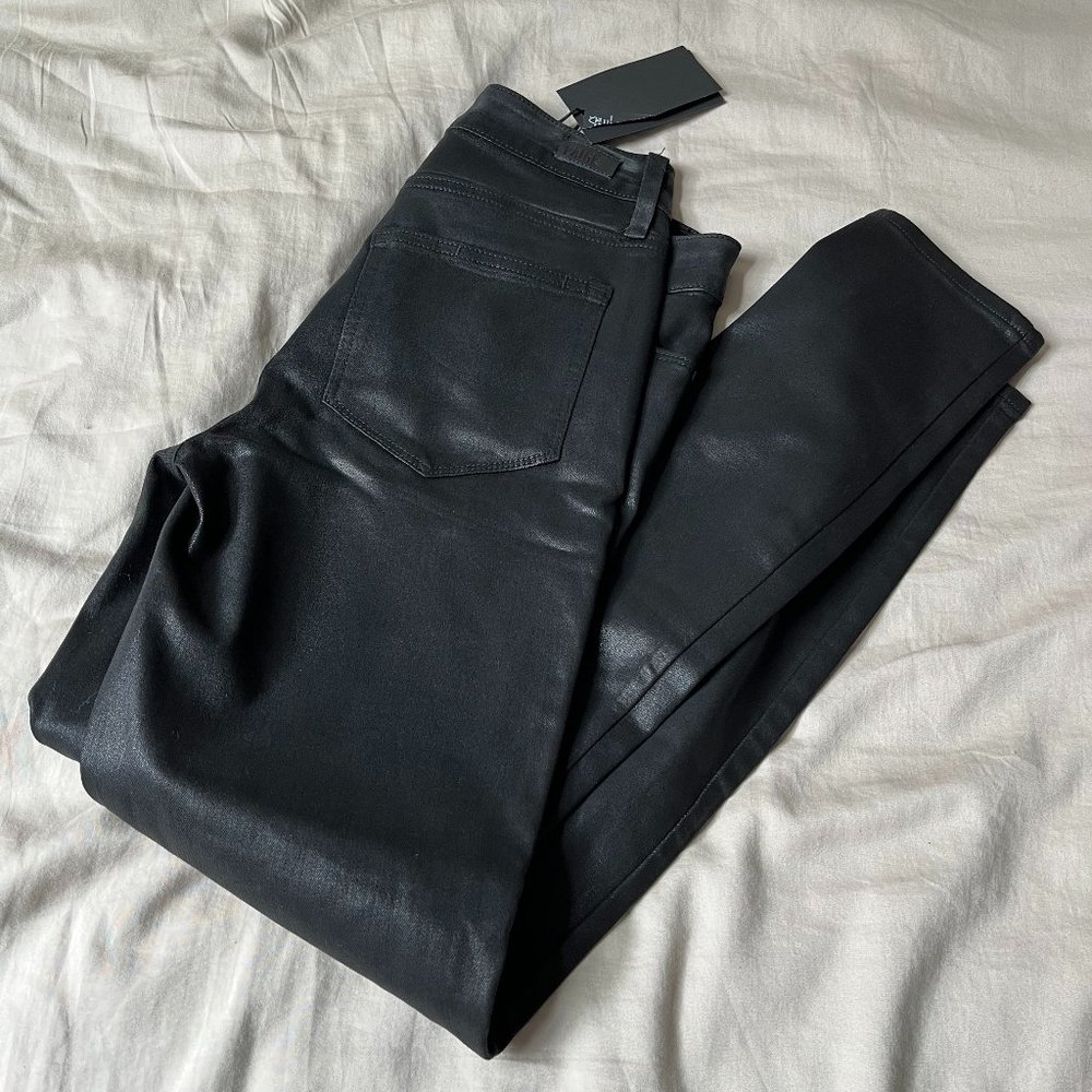 Paige Huxton Ultra Skinny -  Black Fog Luxe Coating